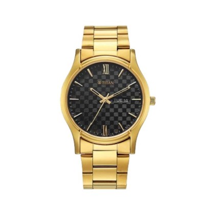 Titan Karishma 10059YM01 Black Dial Stainless Steel Men Watch